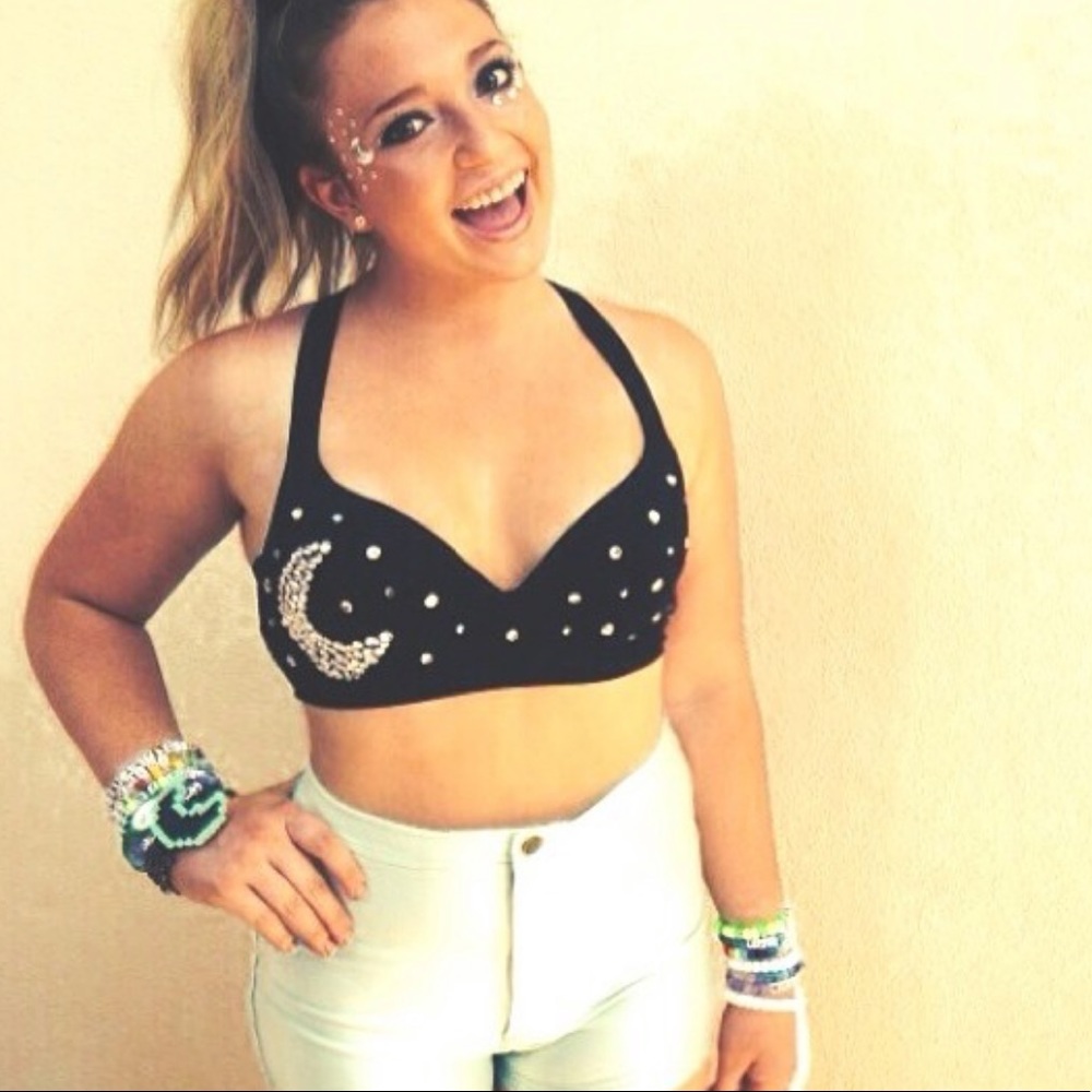 American Apparel Light Green/Blue Disco Shorts